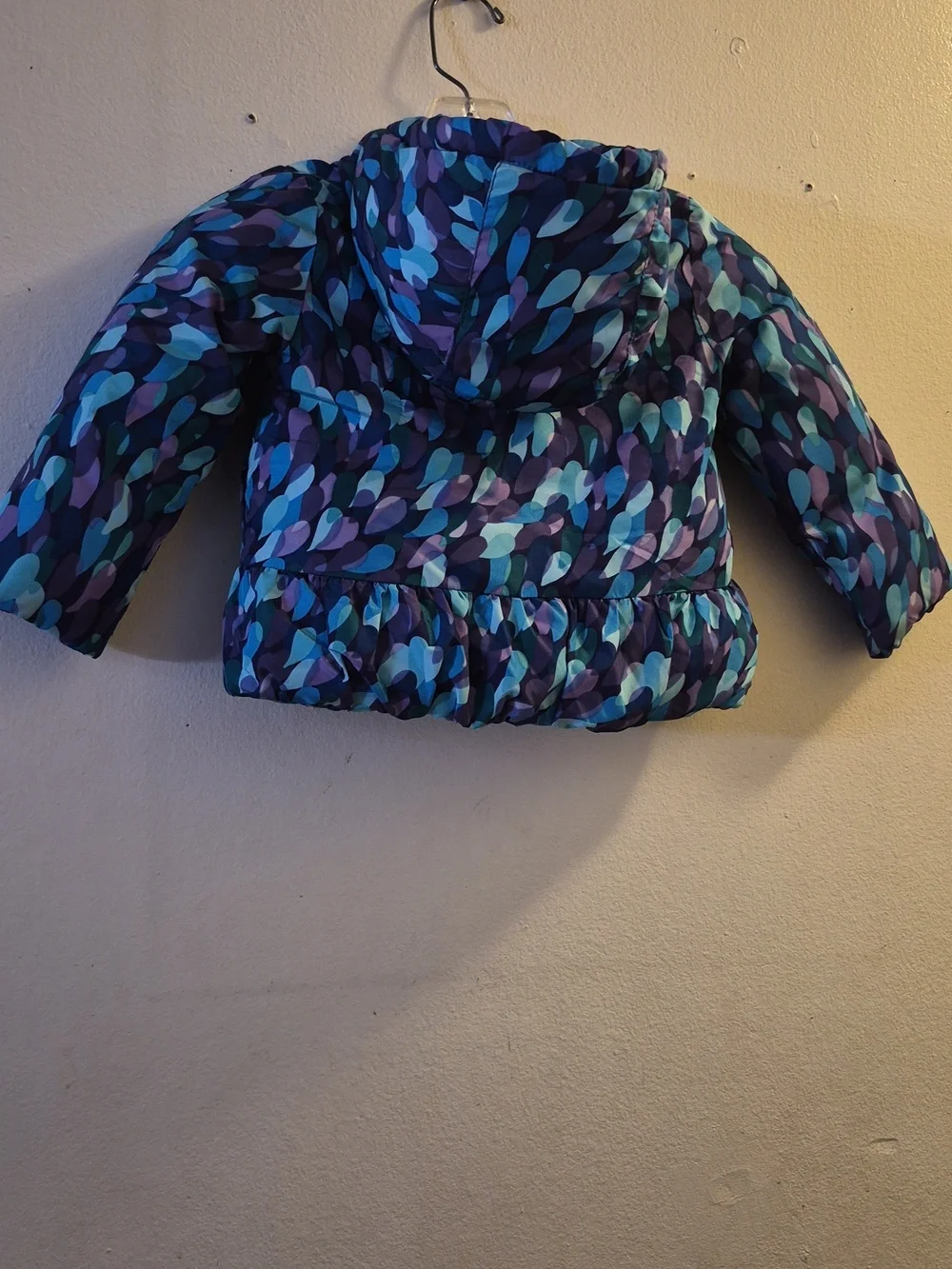 Gymboree Teal & Purple Patterned Puffer Jacket